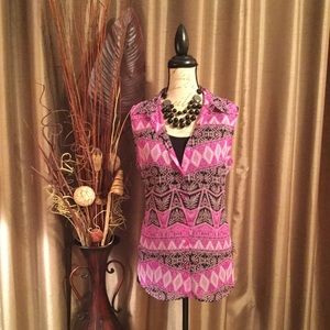 NEW Button Up Semi Sheer Dress Top